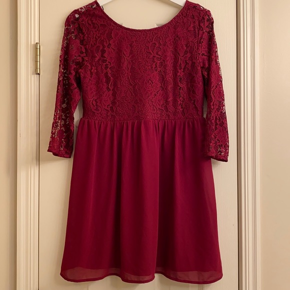 Forever 21 Burgundy Dress - Picture 1 of 6